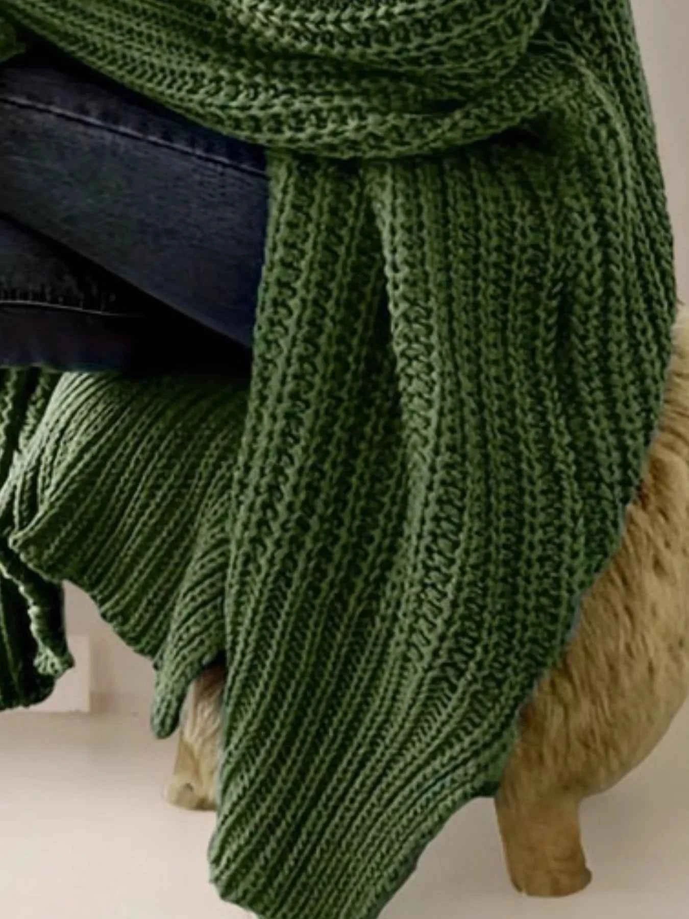 Chunky Knit Open Front Cardigan