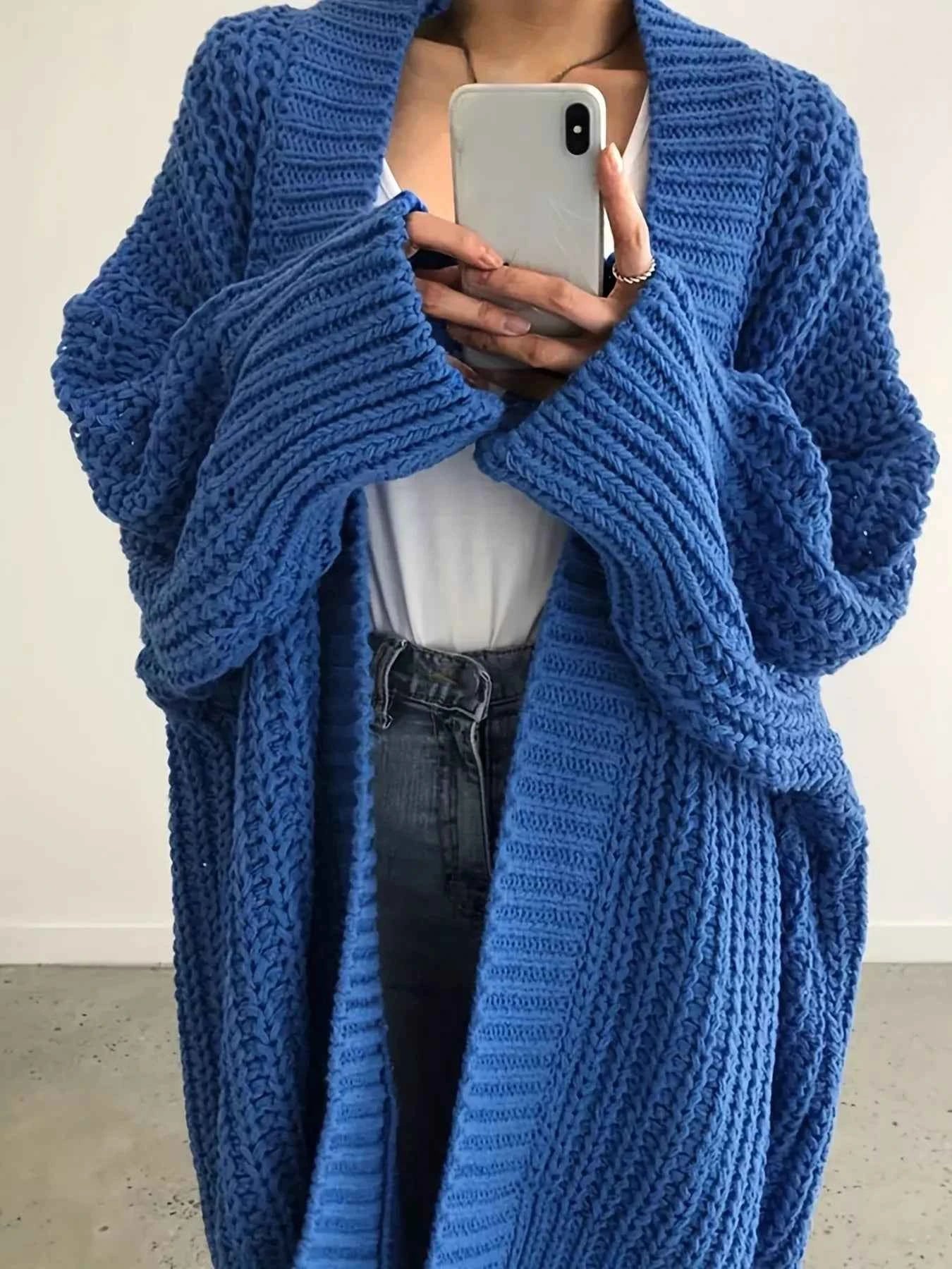 Chunky Knit Open Front Cardigan