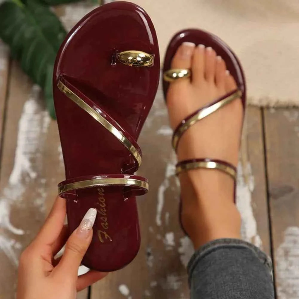 Toe Loop Flats Sandals
