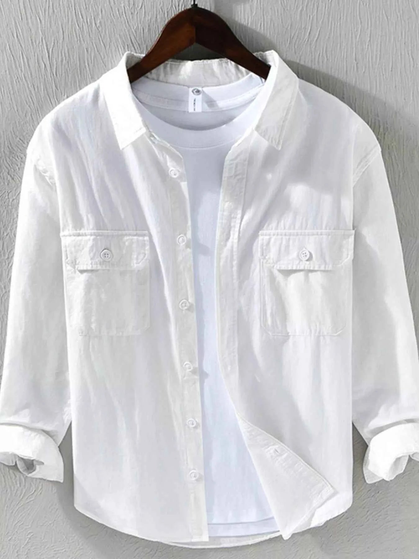 Men's Plus Size Casual Button Up Shirt