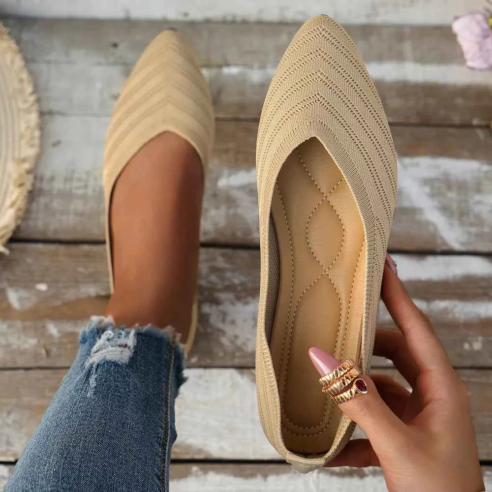 Mesh Point Toe Slip-Ons for Stylish Comfort and Versatility