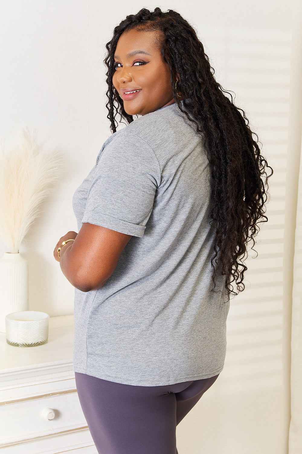 Simply Love Heart T-Shirt - Cuffed Short Sleeve Graphic Tee