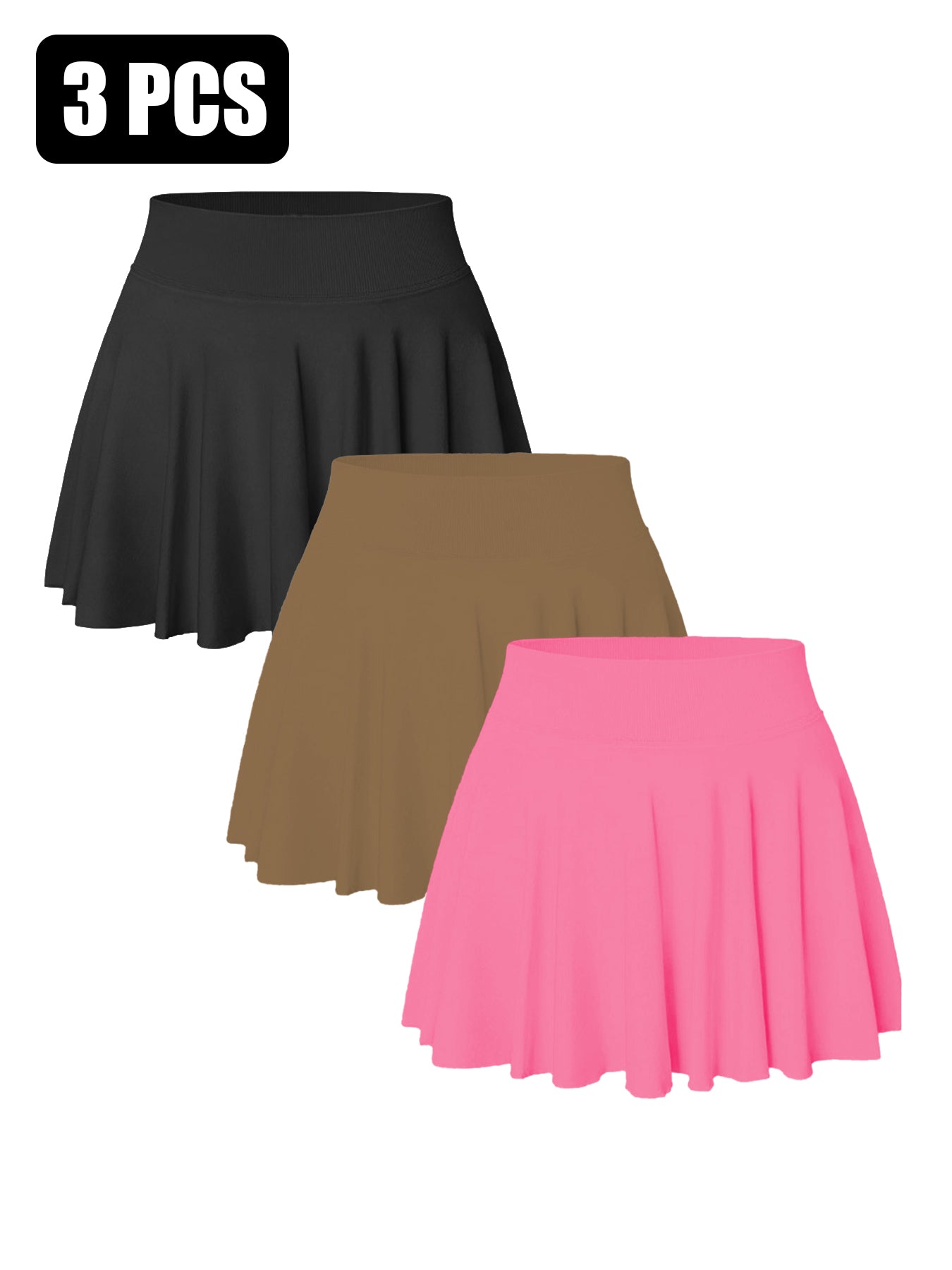 Paquete de 3 shorts/faldas de tenis sin costuras (mujer) Se envía desde EE. UU. | Pago seguro | Unidades limitadas