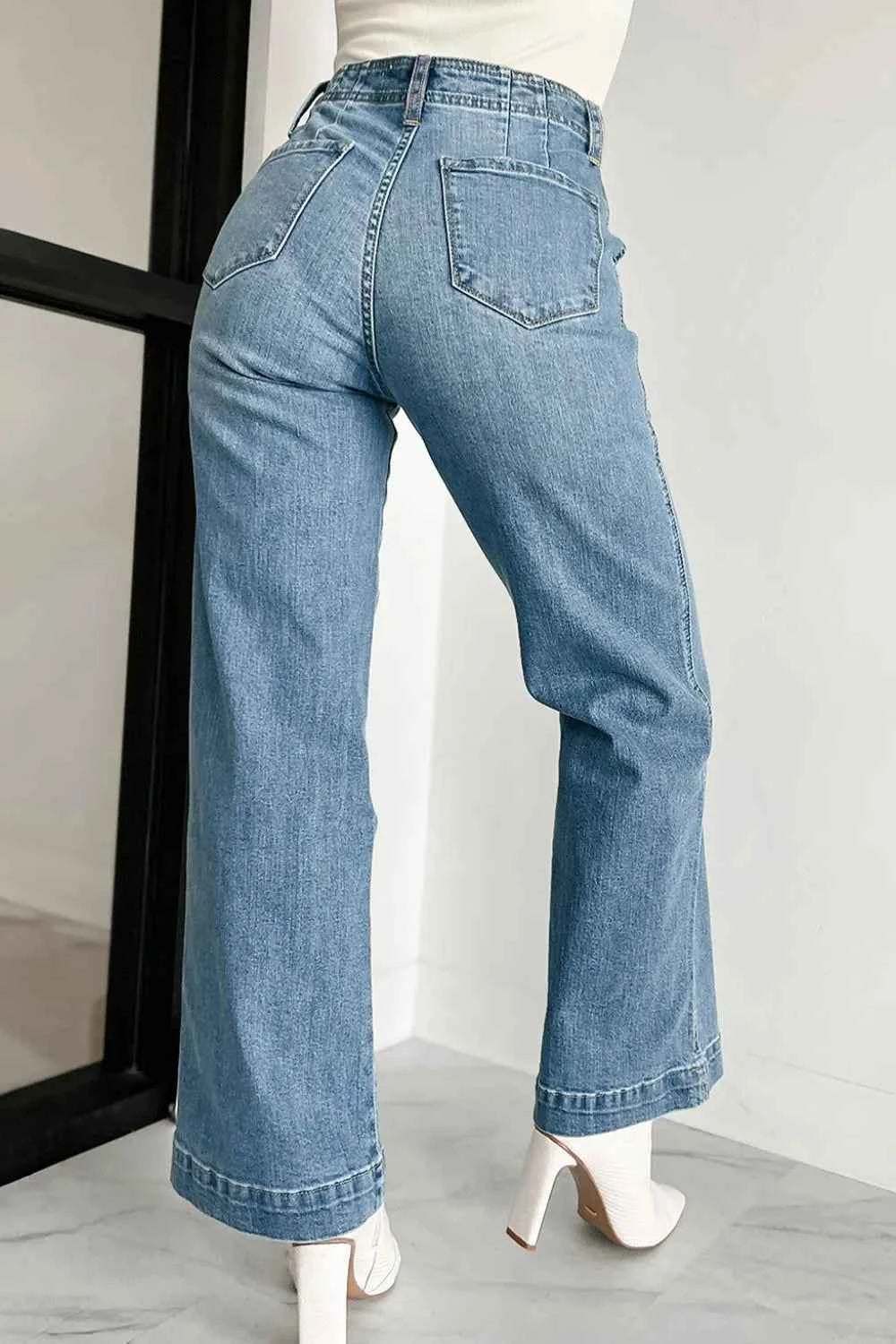 Button Fly High Waist Jeans for Effortless Style and Comfort