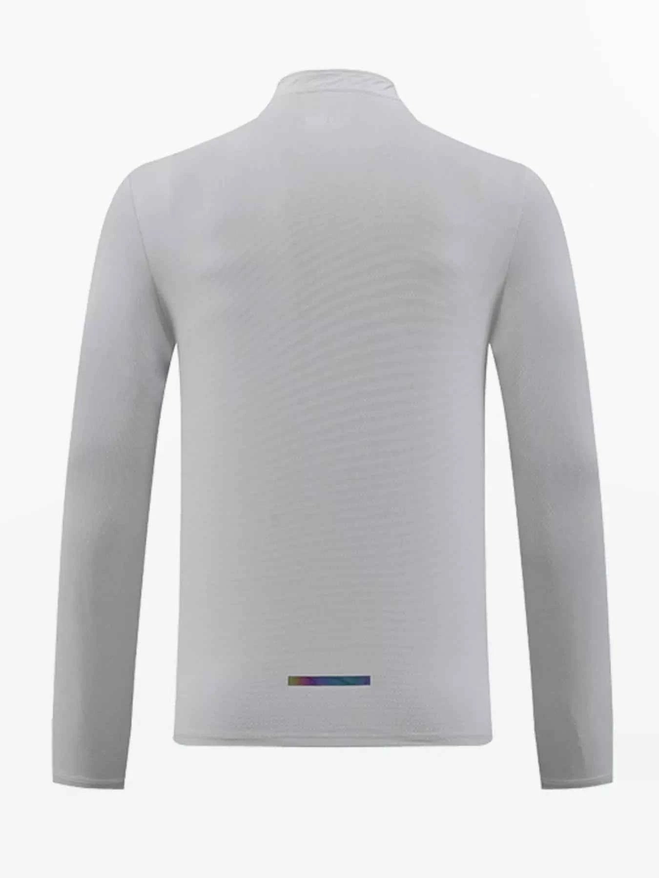 Men's Plus Size Long Sleeve Active T-Shirt with Zipper