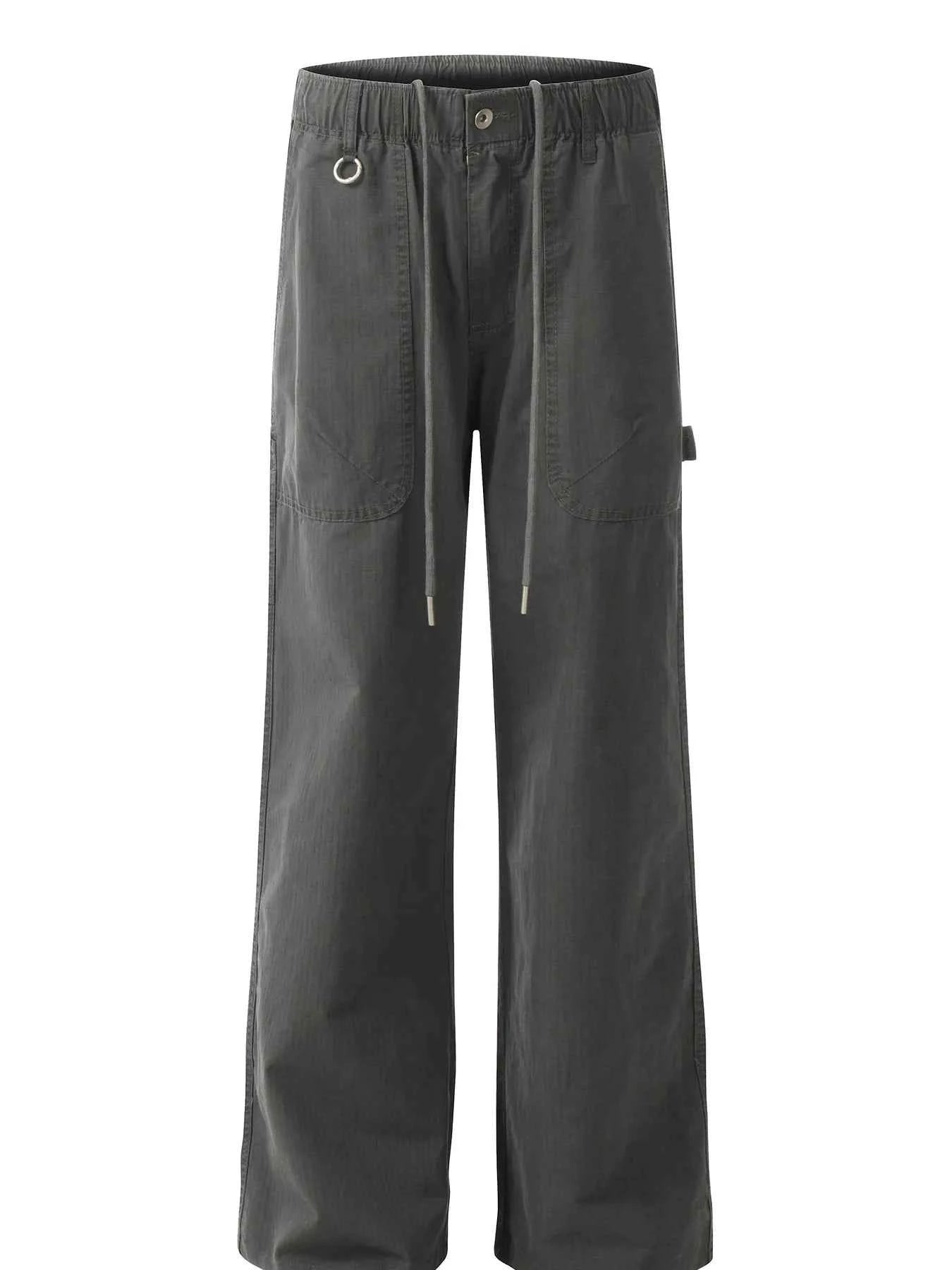 Men's Drawstring Wide Leg Pants