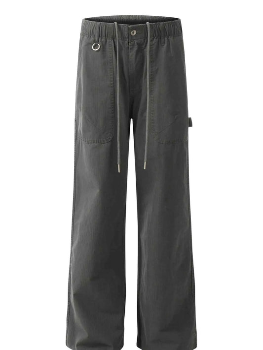 Men's Drawstring Wide Leg Pants