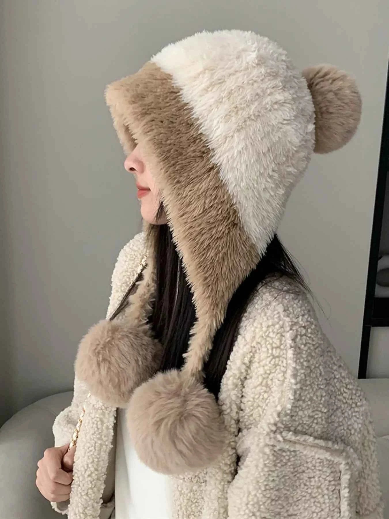 Plush Pom-pom Hat