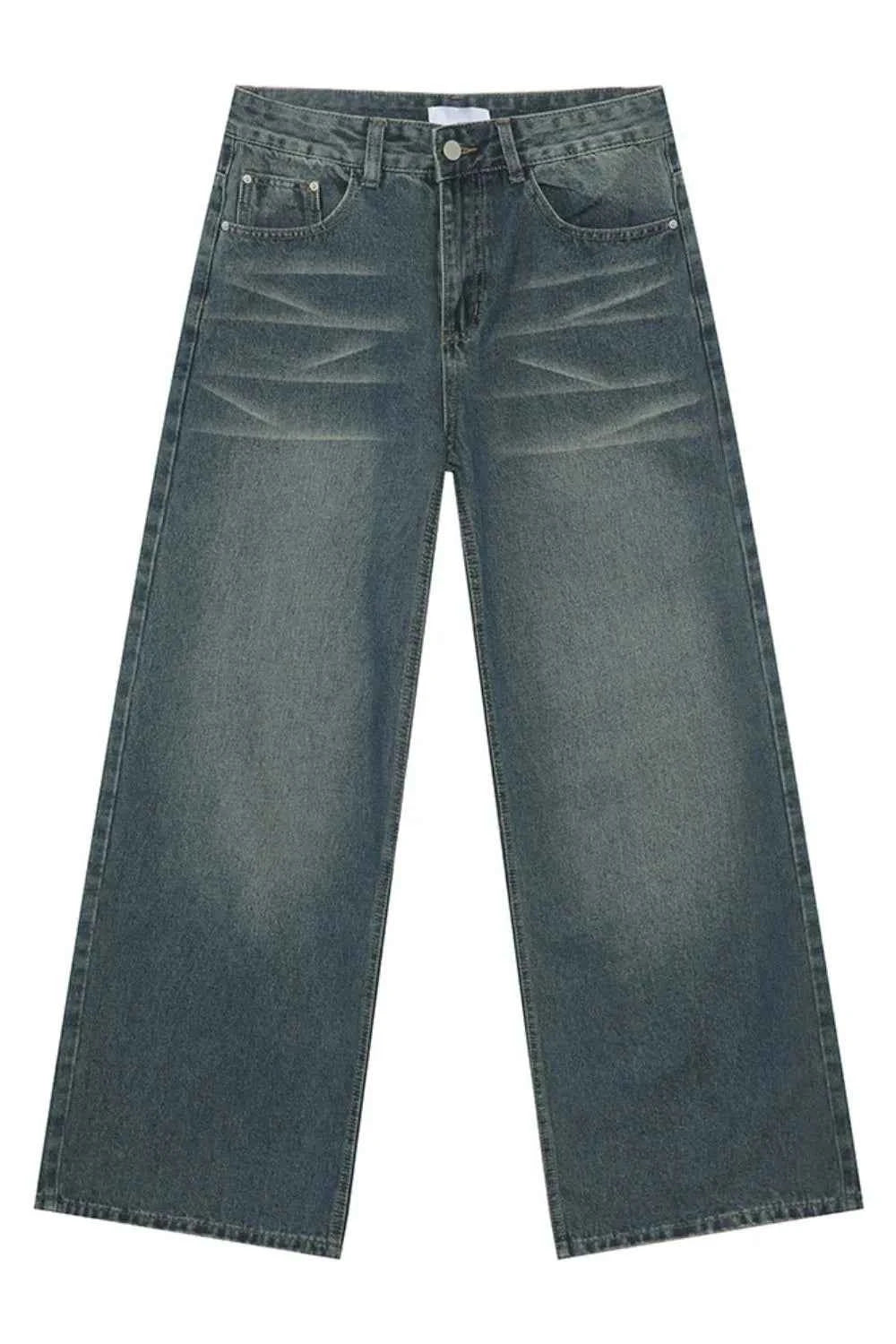 Wide Leg Pocketed Jeans