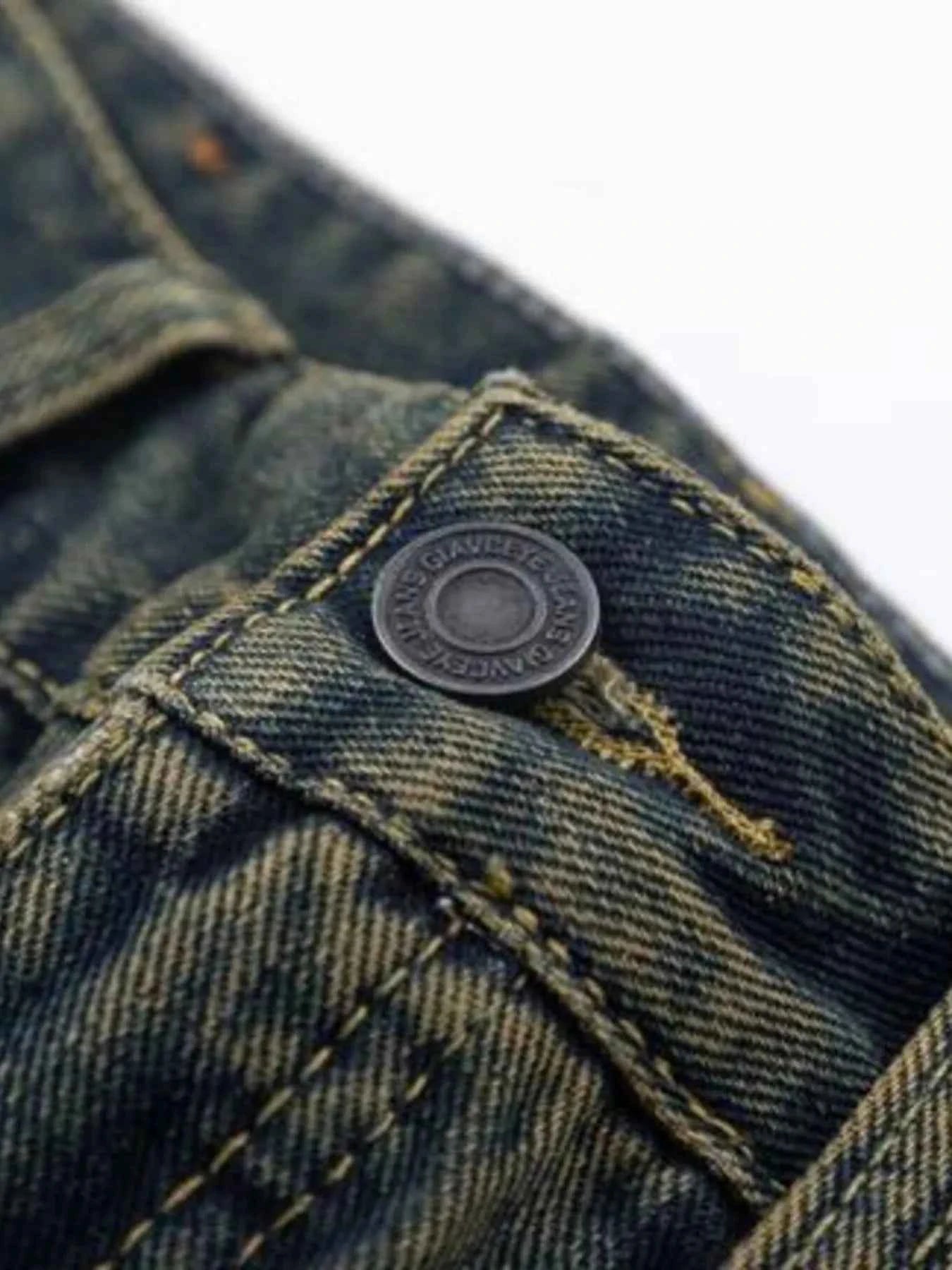 Men's Full Size Vintage Wash Bootcut Denim Jeans Plus Size
