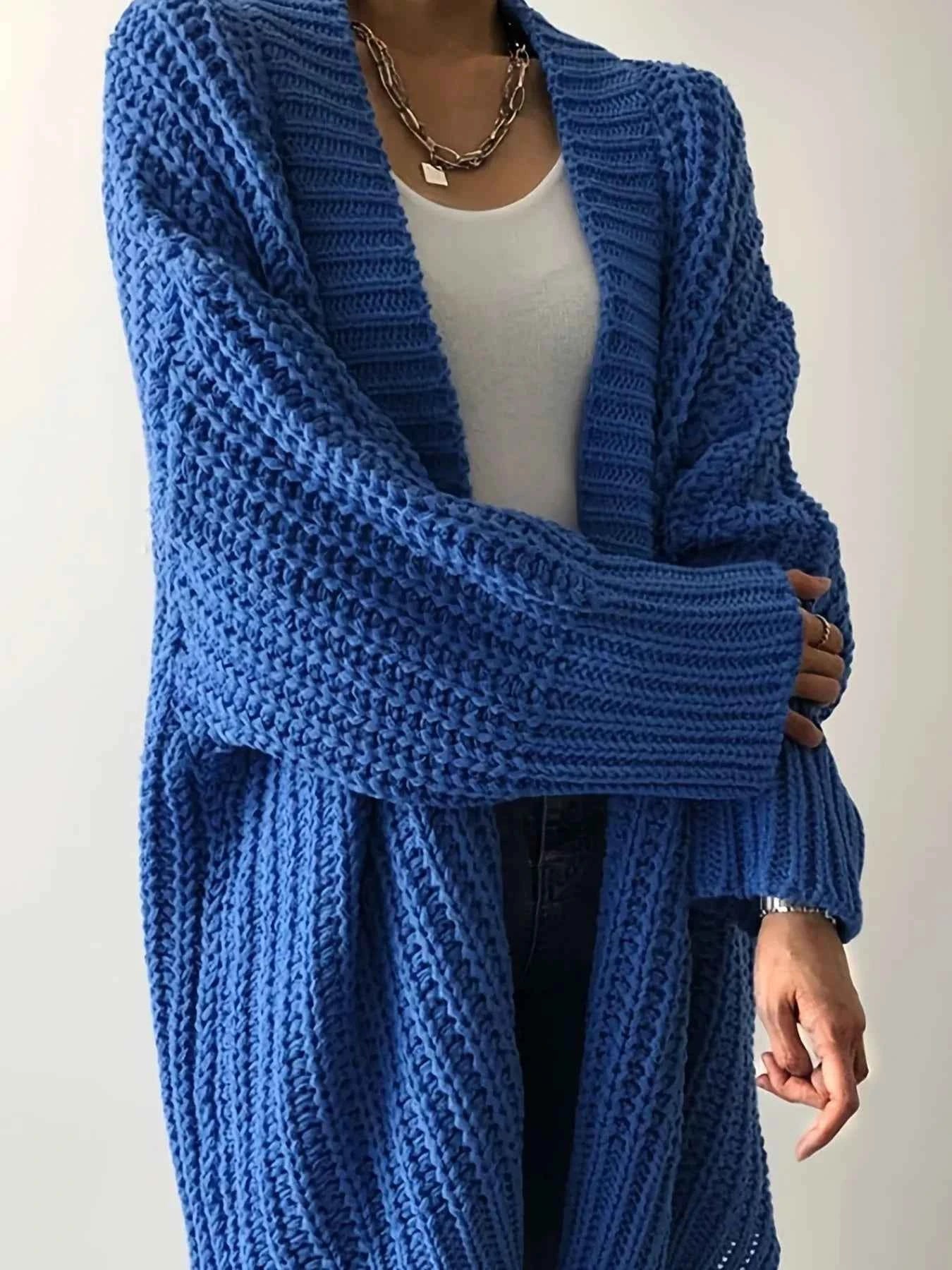 Chunky Knit Open Front Cardigan