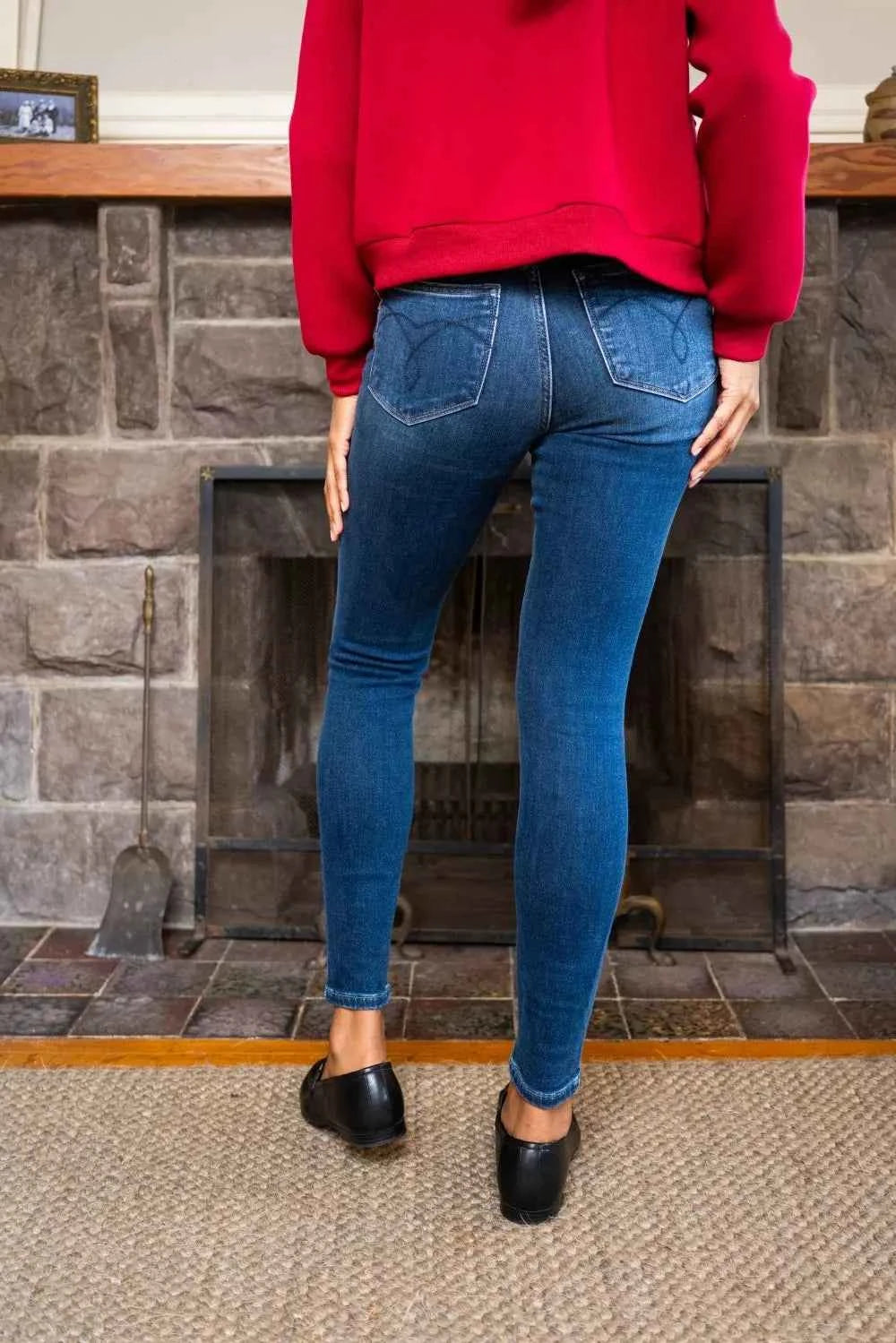 Judy Blue Full Size Washed Thermal Skinny Jeans Plus Size