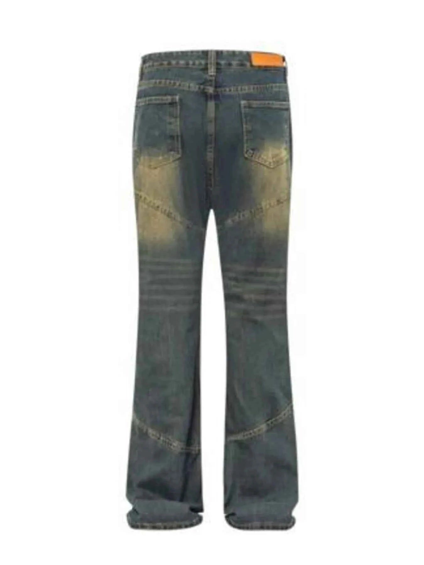 Men's Full Size Vintage Wash Bootcut Denim Jeans Plus Size