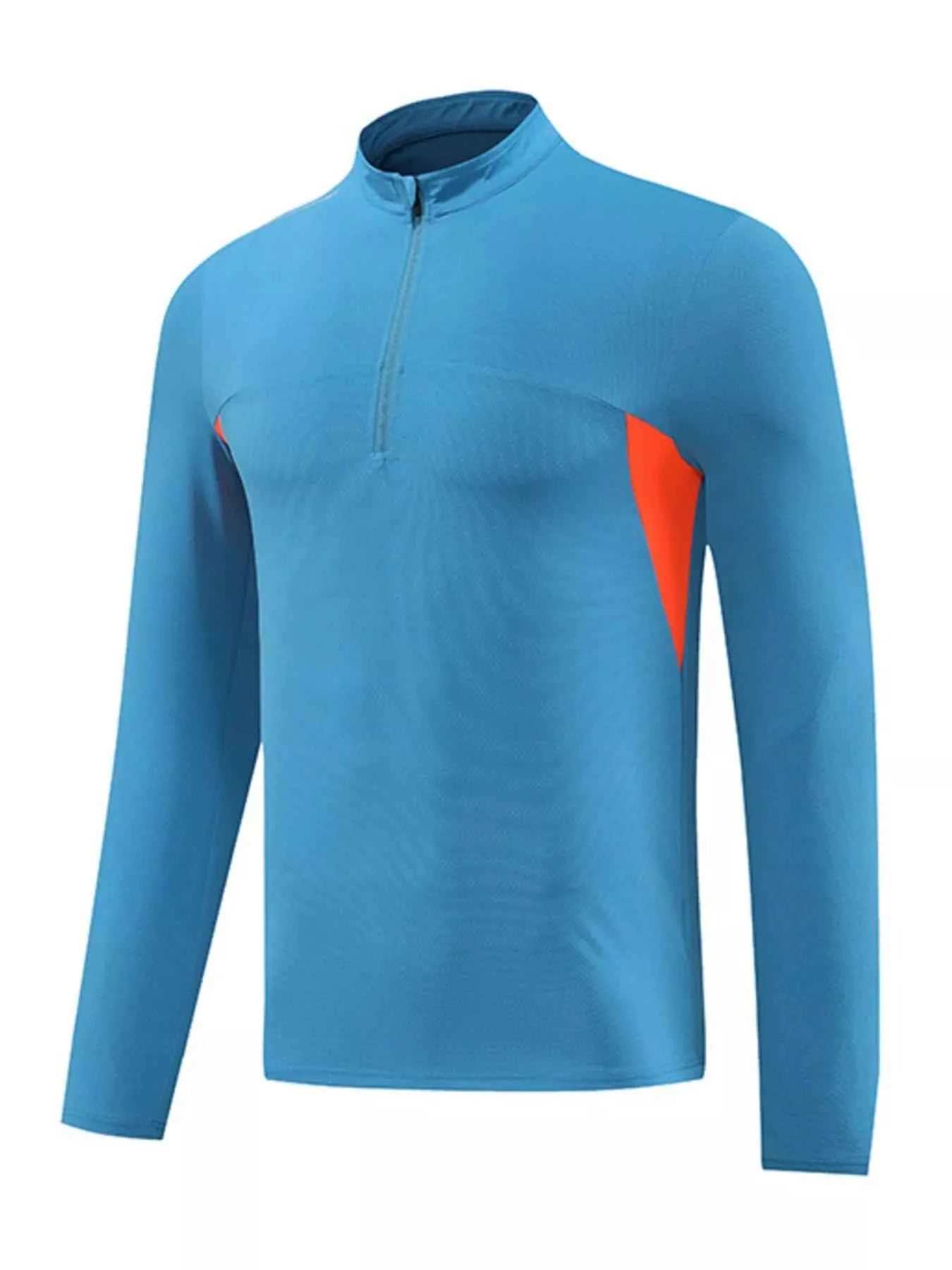 Men's Plus Size Long Sleeve Active T-Shirt with Zipper