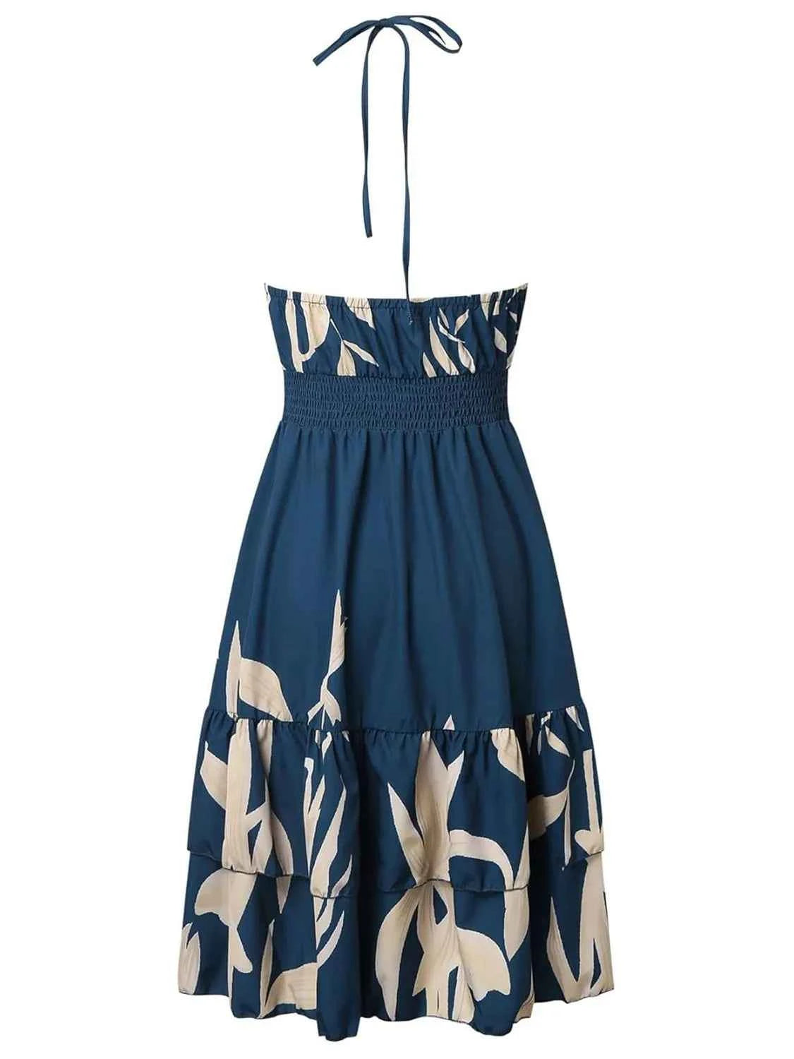 Paisley Print Halter Neck Mini Dress