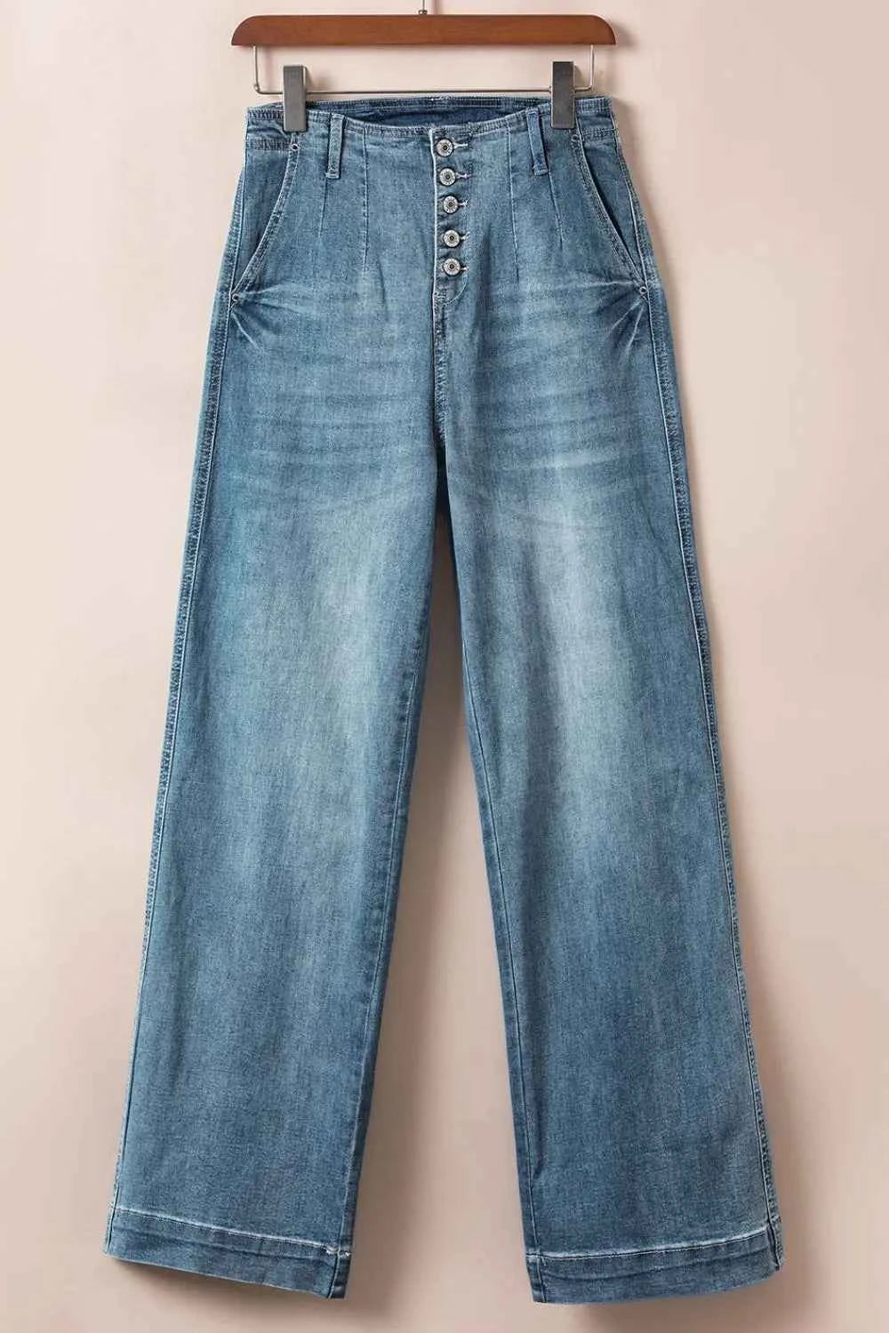 Button Fly High Waist Jeans for Effortless Style and Comfort
