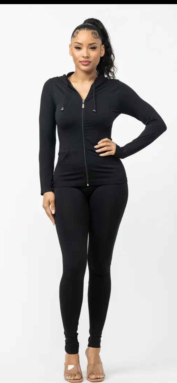 Julia by LoveJ – Seamless Zip-Up Hoodie Jacket & Leggings Set